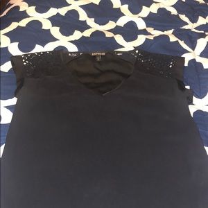 Black silky Express blouse